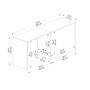 Hanah Home Mesa de Estudio Blanca Tablero Partículas Melamina 180x73.8x47 cm